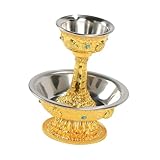 Ailan Opferschale für Teezeremonien, Yoga und Meditation – Außergewöhnlicher Becher zur Vertiefung ritueller Praktiken – Altarschale aus Messing – Dekorativer Teebecher