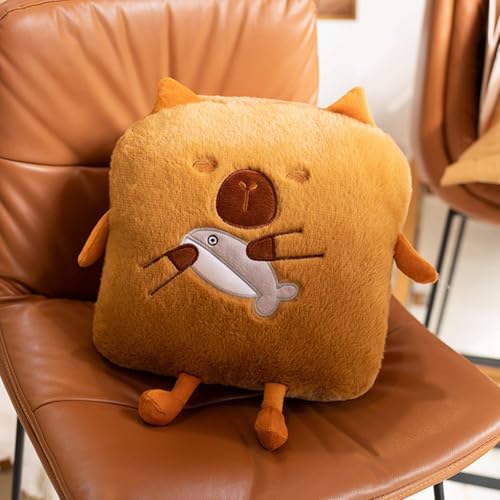 Oreiller Capybara en peluche douce avec couverture de dessin animé - 7