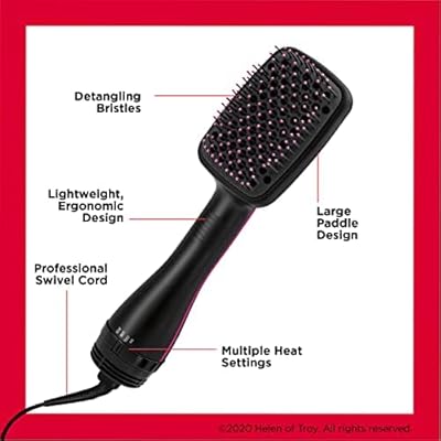REVLON One-Step Volumizer and Styler Hair Dryer Brushes, Black, and  Detangle Smooth Hair