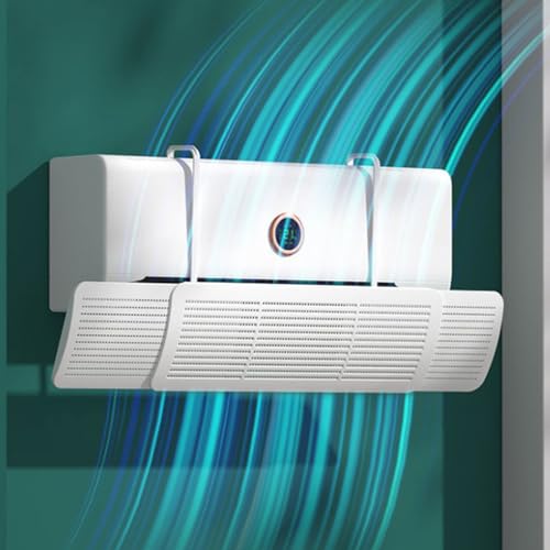 Miniatura 3 de Deflector De Viento De Ca Deflector De Ventilación De Aire Montado En La Pared, De Viento De Aire Acondicionado Ajustable De 22-36 Pulgadas Para Prevención De Soplado Directo, No Incluye He