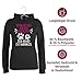 Shirtracer Pullover Damen Hoodie Frauen - Geschenk für Hundebesitzer - Vorsicht vor dem Frauchen - Pfotenabdrücke - weiß - XXL - Schwarz - hundepullover hundefan Hund Hoody Hundefans Paws Kapuze