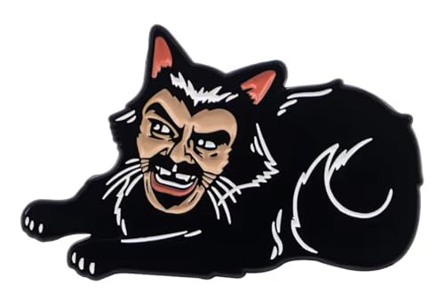 Vladislave ポーカー 猫の顔 吸血鬼 ナンドール ラズロ What We Shadows コメディ モキュメンタリー ホラー テレビ番組 1.4インチ エナメルピンバッジ
