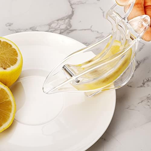 Chutoral 2 Pcs Lemon Squeezers, Manual Lemon Juicer, Transparent Acrylic Citrus Juicer, Elegance Bird Shaped Lemon Slice Squeezer, Multifunctional Fruit Juicer for Orange Lemon Lime Pomegranate