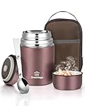 DreamHigh Termo para Comida 800 ml, Recipiente Tér...: Mantiene la comida caliente o fría: tecnología de aislamiento al vacío Dreamhigh para una máxima retención de temperatura de alimentos fríos o calientes. Delicioso e independiente del clima. Mantiene el calor hasta 12 horas y el frío hasta 12 horas. ...