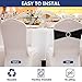 Tegeme 80 Pieces Chair Sashes & Bows - Stretch Spandex Chair Cover Band with Buckle for Wedding, Hotel Banquet, Birthday Party & Home Bulk Decorations(Black)
