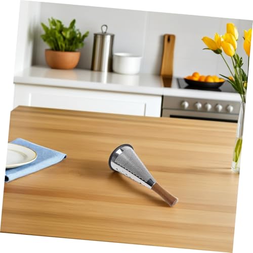 Rallador de Queso de Acero Inoxidable con Mango de Madera miniatura 6