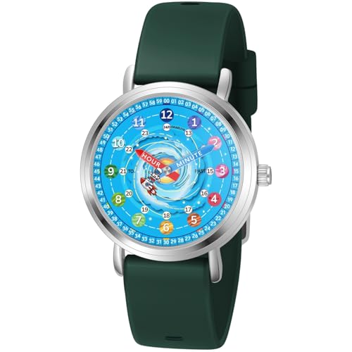 Outil d'apprentissage de l'heure montre analogique astronaute pour garçons et filles