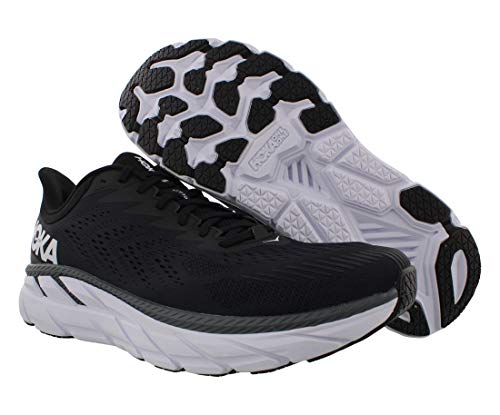 HOKA ONE ONE Clifton 7 Mens Shoes Size 10.5, Color: Black/White