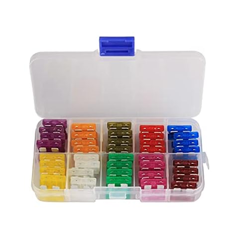 ZADIKO Fuse 80pcs 1. 2V 3A 5A 7.5A 10A 15A 20A 25A 30A 35A 40A Standard Blade Car Fuses Assortment Car Blade Fuse Car Boat Motorcycle Fuse Fuse Cover