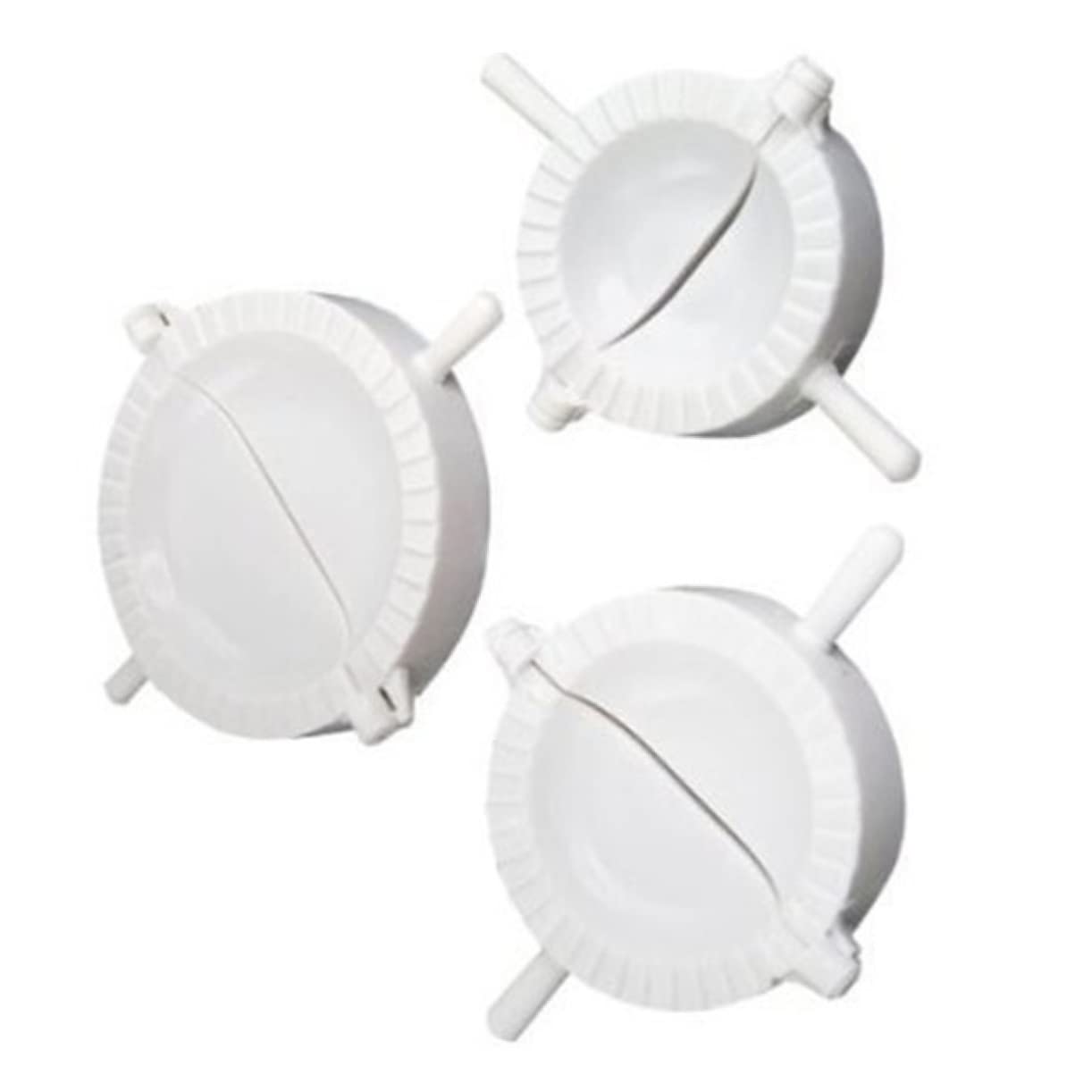 BRIGHTFUFU Chinese Wonton Maker Kit 3 Sizes Dumpling Press Non-stick Plastic for Sealing Great for Pot Stickers Pierogies