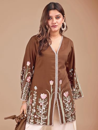 Image of Womanista coord set stylish | Farshi Salwar kurta set | Silk Blend Farsi Set