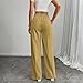 Womens Suit Pants Casual Lightweight Fashion Basics Classic Outfits Business High Waist Loose Fit Straight Wide Leg Trousers（2-Bronze,X-Large）