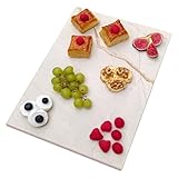 LOANE - Tabla de Cortar Multifuncional - Tabla Cortar Cocina, Material Porcelánico, Resistente al Calor y a los Arañazos, Ideal para Picar, Servir y Presentar Alimentos (Marfil)