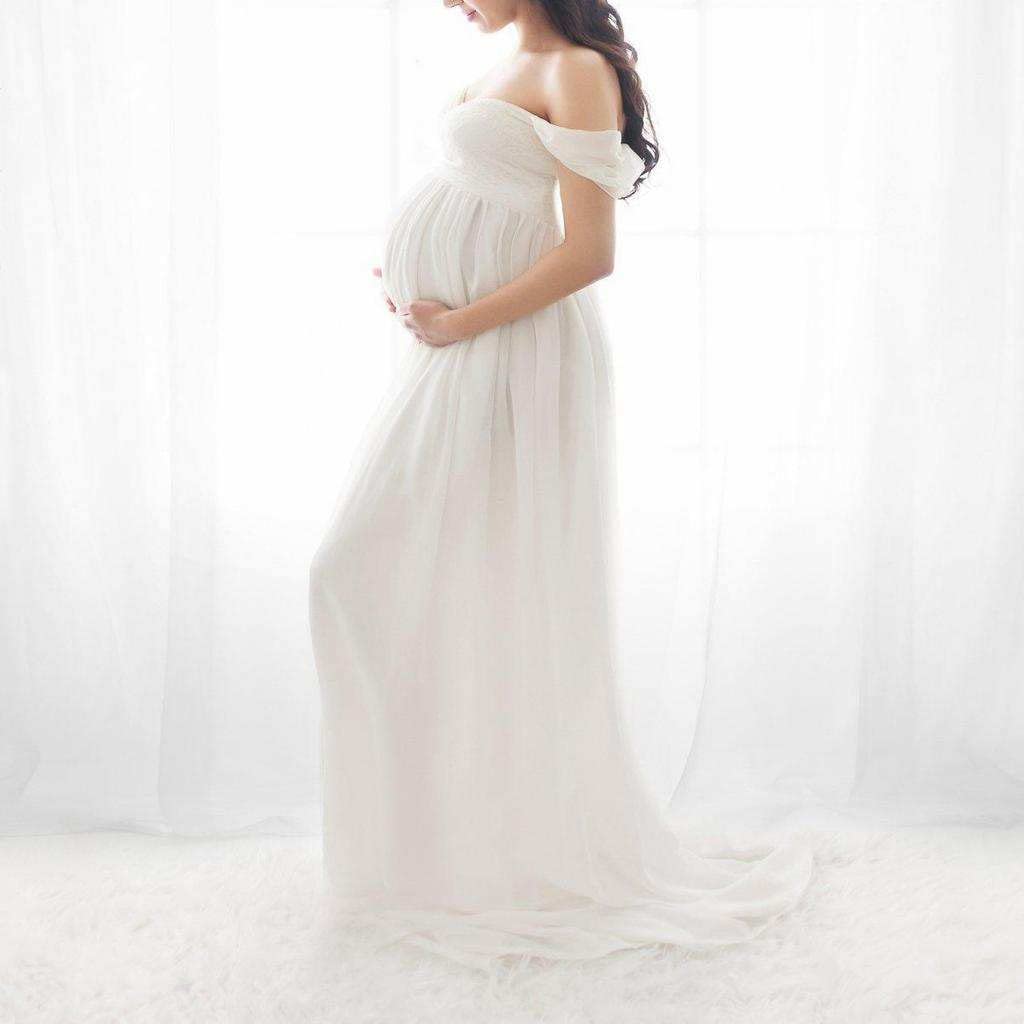 de Maternidad para Mujer, Accesorios de Fotografía, para Embarazadas con Hombros Descubiertos Y Frente