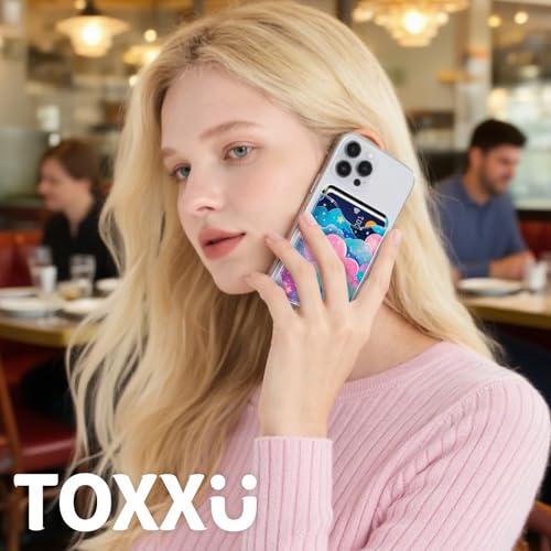 Image of Cute Cloud Magnetic Wallet for Magsafe Compatible with iPhone 17 /16 /15 /14 /13 /12 Series Pro Max Plus (Kawaii Pattern Phone Magnet Card Holder for Women Girl) (Fit 3 Cards Lether Mag Safe Wallets)