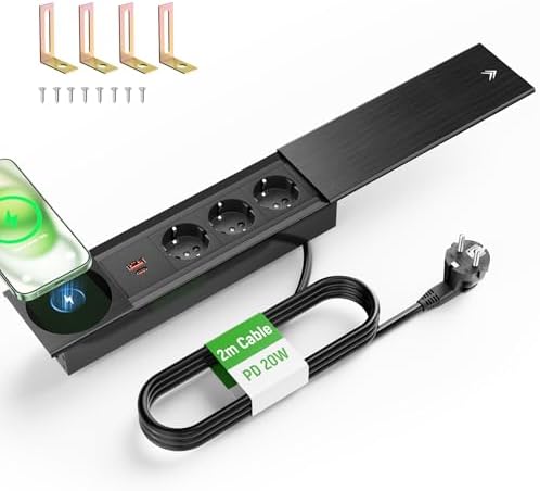 Regleta Enchufes USB C PD20W Regleta 3 Metros Enchufe Empotrable Mesa regleta-enchufes-usb-c-pd20w-regleta-3-metros-enchufe-empotrable-mesa