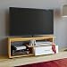 Produktbild VCM TV Lowboard Tisch Schrank Rack Konsole Fernsehtisch Möbel Bank Holz Buche/Weiß 43 x 110 x 40 cm "Rimini"