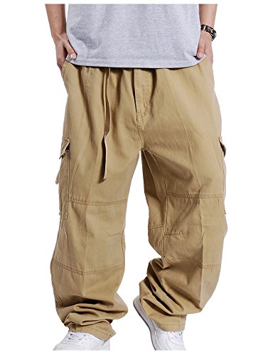 CYSTYLE Herren Cargohosen Hose Freitzeithose Baggy Gerades Bein Loose Fit...