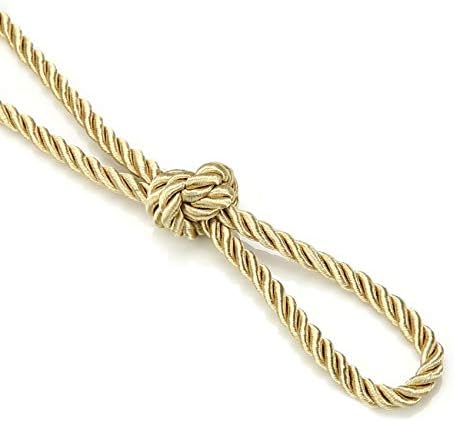6mm Silky Barley Twist Cord Rope Braid 3 Ply & Matching 16mm Flanged Insertion Piping Furnishing Upholstery Crafts Trimming,36 Colors. High Strength, Neotrims. 1 Yard, Antique Cream (Cord)