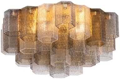 Corbett-Standard 516-26-VGL Helsinki - 6 Light Semi Flush - 12.25 Inches Tall and 26 Inches Wide - Vintage Gold Leaf