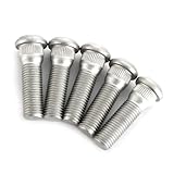 Teybouk 5 PCS Wheel Studs Kit, M12 x 1.5 Lug Bolts, Compatible with Lexus, Scion, Pontiac 90942-02049, Car Accessories Wheel Stud (Silver)