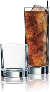 Elegant Drinking Glasses Set of 16, Heavy Base Durable Glass Cups - 8