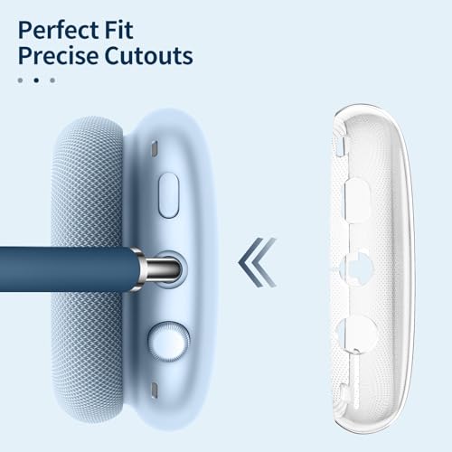 Image of Fintie Case Cover for AirPods Max Headphones, Soft TPU Clear Anti-Scratch Protective Cover for AirPod Max, Transparent Airpods Max Headphones Accessories Skin Protector (Crystal Clear)