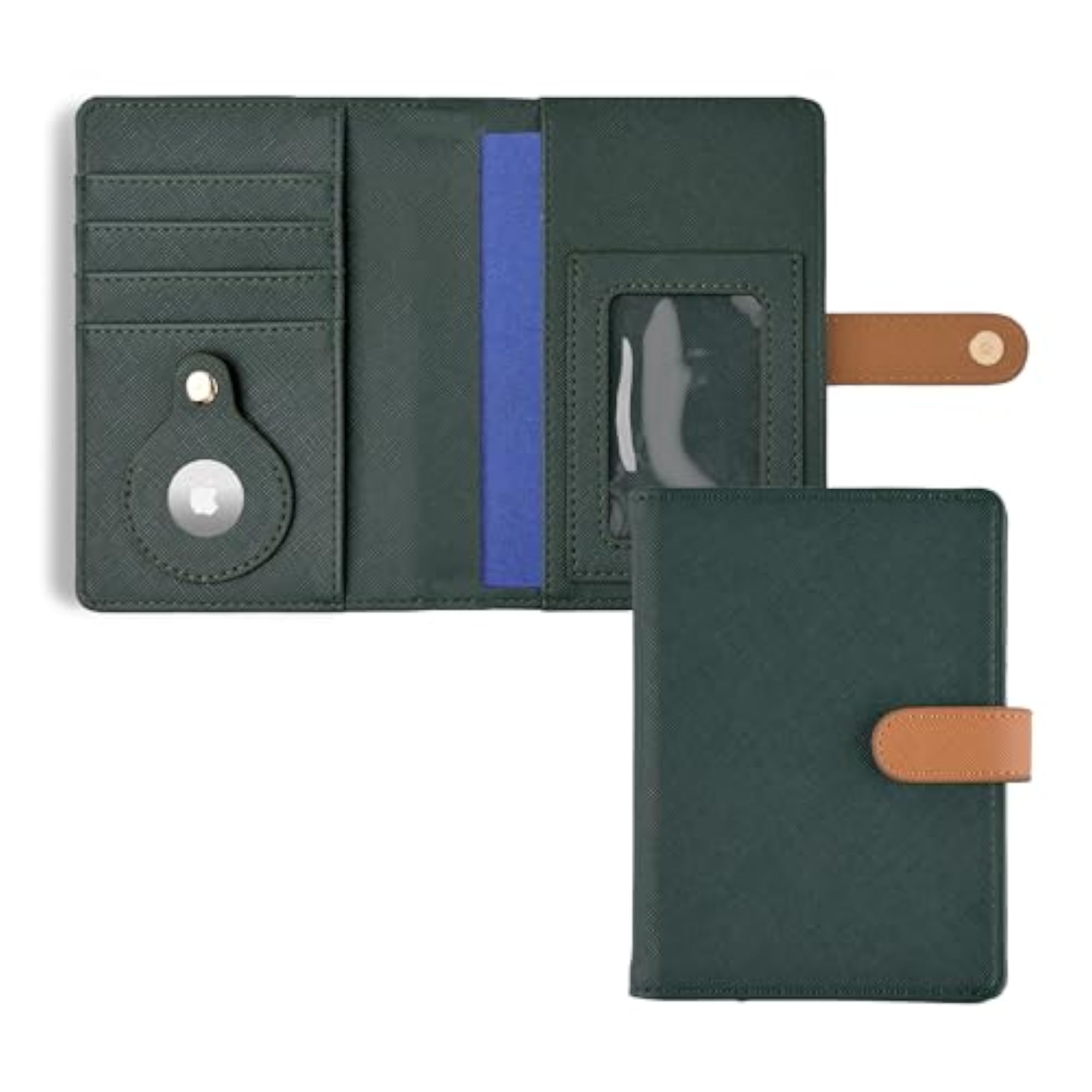 Premium Travel Passport Wallet with Magnetic Strap and Card Slots