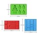 Building Brick Robot Multi-size Minifigure Silicone Ice Cube Tray Candy Chocolate Fondant Mold for Kids Party's and Baking DIY Cake Building Block Themes