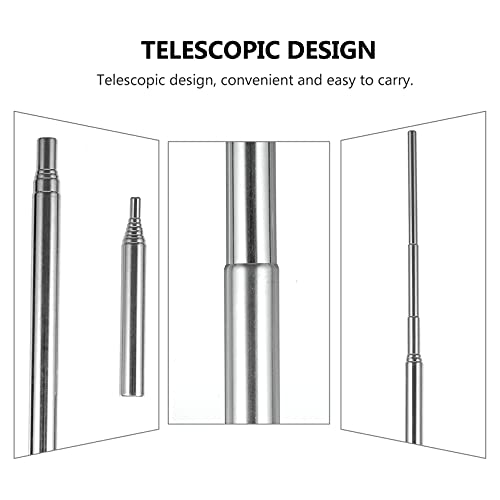 BESPORTBLE Tubo de fogo para amostras ao ar livre, tubo de fogo, aço inoxidável, retrátil com bolsa