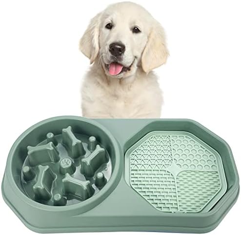 Slow Feeder Dog Bowls Food Stop Bloat Anti Gulping Healthy Eating Interactive Non Slip Dog Slow Feeder Pet Bowl Slow Eating for Small Medium Size Dogs