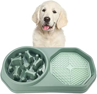 Slow Feeder Dog Bowls Food Stop Bloat Anti Gulping Healthy Eating Interactive Non Slip Dog Slow Feeder Pet Bowl Slow Eating for Small Medium Size Dogs