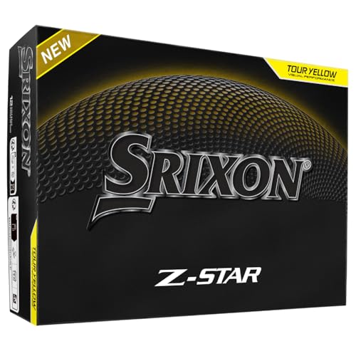 Srixon Z STAR 9   Pelota de de Alto Rendimiento | Distancia y Giro Extremos | Núcleo FastLayer DG Core 2.0 | Recubrimiento Spin Skin+ | Control y Tacto Suave | Blanco y Amarillo