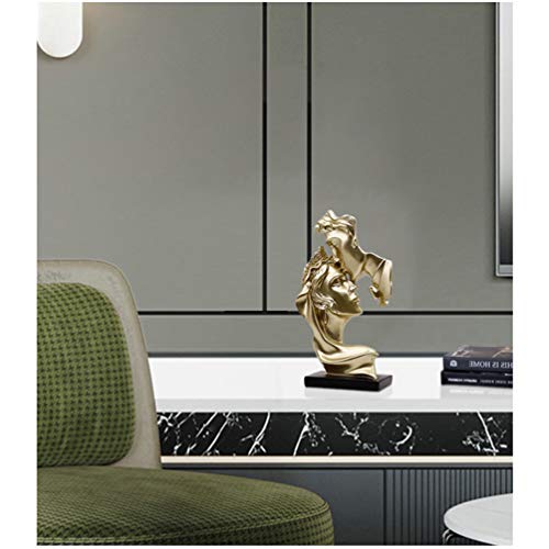 FAVOMOTO Casal Arte Escultura de Resina Beijo Estatueta Apaixonada Estátua de Amor Abstrato Ornament