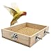 Bird Parrot Wooden Feeding Cups, Natural Wooden Parrot Bird Perch Stand, Birds Food Dish, Bird Cage Food Standing Feeding Perch Bowl Toy for Small Animal Parrot, Rat, Parakeet, Budgies, Love Birds