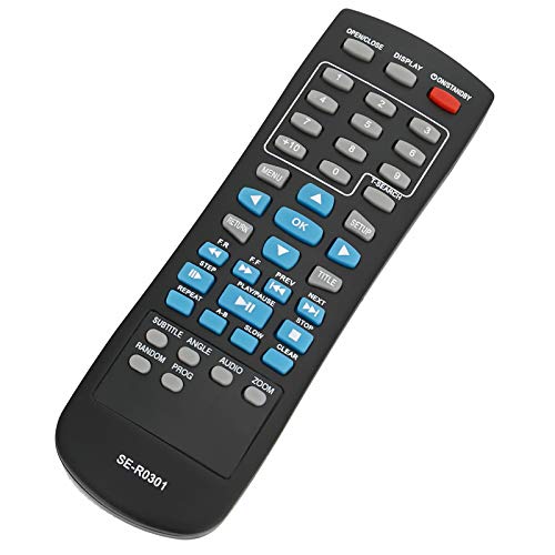 VINABTY SE-R0301 Télécommande de Remplacement Compatible avec Toshiba DVD Player SD1010KB SD1020KB SD190EKB SD191EKE SD3020KE