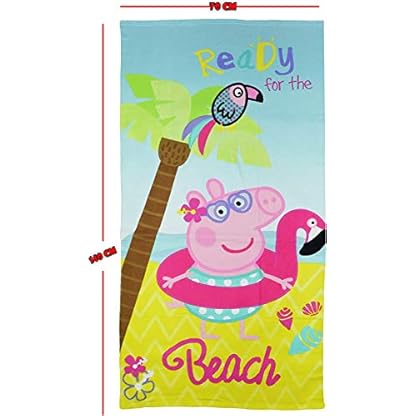 Tilte Change to:Peppa Wutz Strandtuch für Kinder aus Mikrofaser, 70 x 140 cm – Bild 3