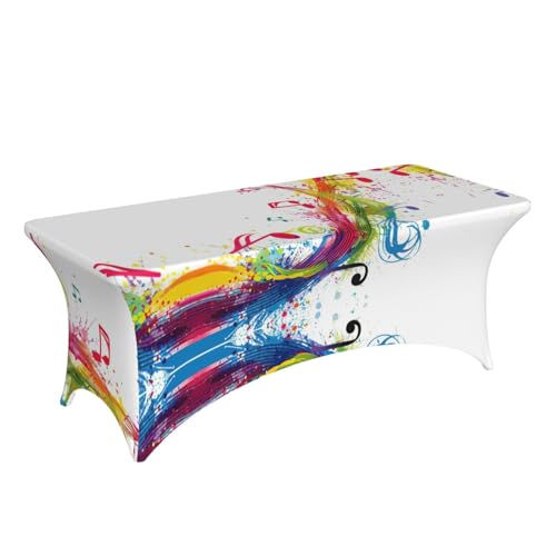 Housse de table rectangulaire élasthanne 1,8 m pour buffet fête
