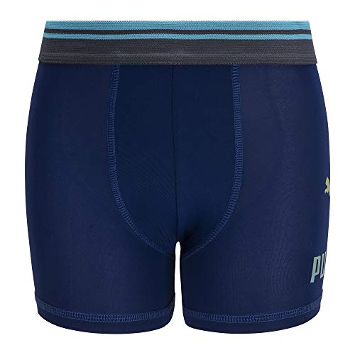 Puma Boys 3 Pack Boys' Performance Boxer Briefs, Blue/Yellow, Medium Us #TOP1