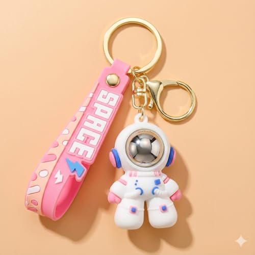 Image of Cute Cartoon Character Silicone 3D Key Chain with Strap Charm & Metal Hook, Merchandise Key Rings Gift for Kids Girls Boys Men & Women