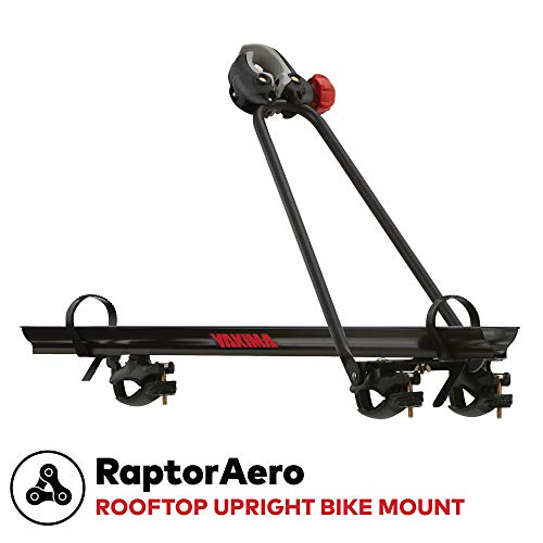 YAKIMA - RaptorAero Wheel-On Mount Upright Bike Carrier for Roof Racks, 1 Bike
