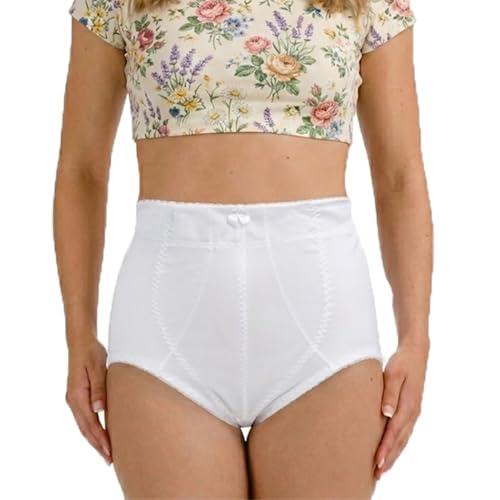 Image of FASHIONISM Women’s Extra Firm Control Girdle Panty – High Waist Tummy Control Shapewear for Women, Full Coverage Waist Cincher Briefs, Slimming Underwear, Postpartum Body Shaper Panties White