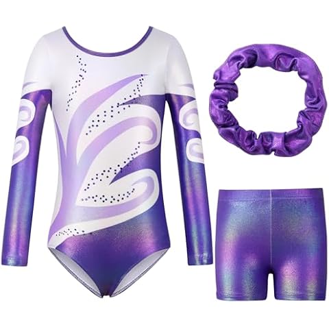 Valcatch Girls' One-Piece Gymnastics Leotard Set Cover