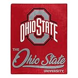 Northwest NCAA Ohio State Buckeyes Unisex-Adult Raschel Throw Blanket, 50' x 60', Signature