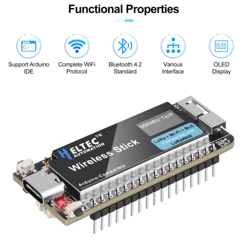 Makerfocus Lora Module Sx1262 Integrated Wifi Bluetooth Lora Iot Development Board Esp32 Lorawan 863/928 Mhz Mit 0,49" Oled Display Antenne For Ar Duino And Intelligent Scene #TOP1