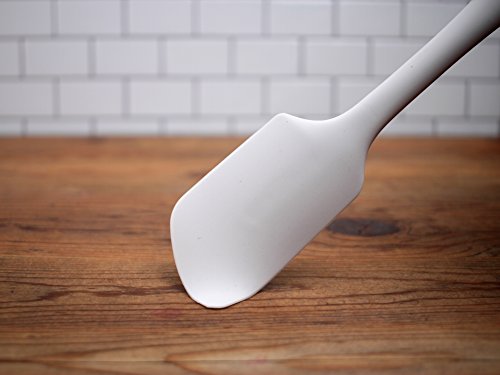 Rsvp International Ela Series Heat Resistant Spatulas For Cooking & Baking Strong Silicone Wrapped Steel Rubber Scraper, 11X2, White #TOP1