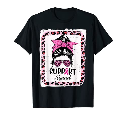 In October We Wear Pink Breast Cancer - Moño desordenado para mujer Camiseta