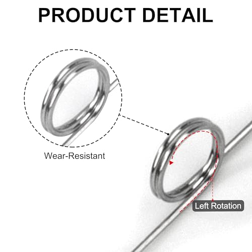 GUNGY Torsionsfeder Edelstahl Drehfeder Drahtdurchmesser 0,2 mm Innendurchmesser 2 mm Armlänge 20 mm 180° 2 Runden Maximaler Einsatzwinkel 36° Linksdrehend Größe 0,2x2x20 mm