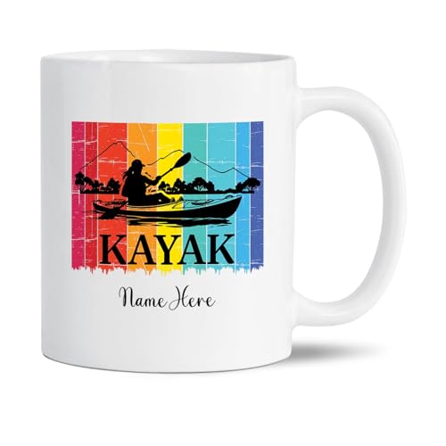 Personalized Kayak Female Coffee Mug Present, Custom