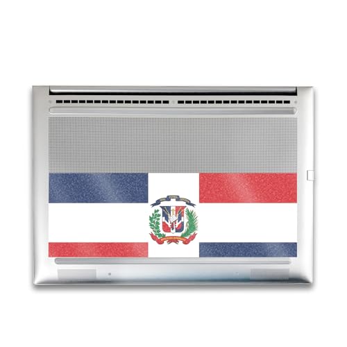Image of Glossy Glitter Gaming Skin Compatible with HP Envy x360 16 inch (2023) - Dominican Flag - Premium 3M Vinyl Protective Wrap Decal Cover - Easy to Apply | Crafted in The USA by MightySkins
